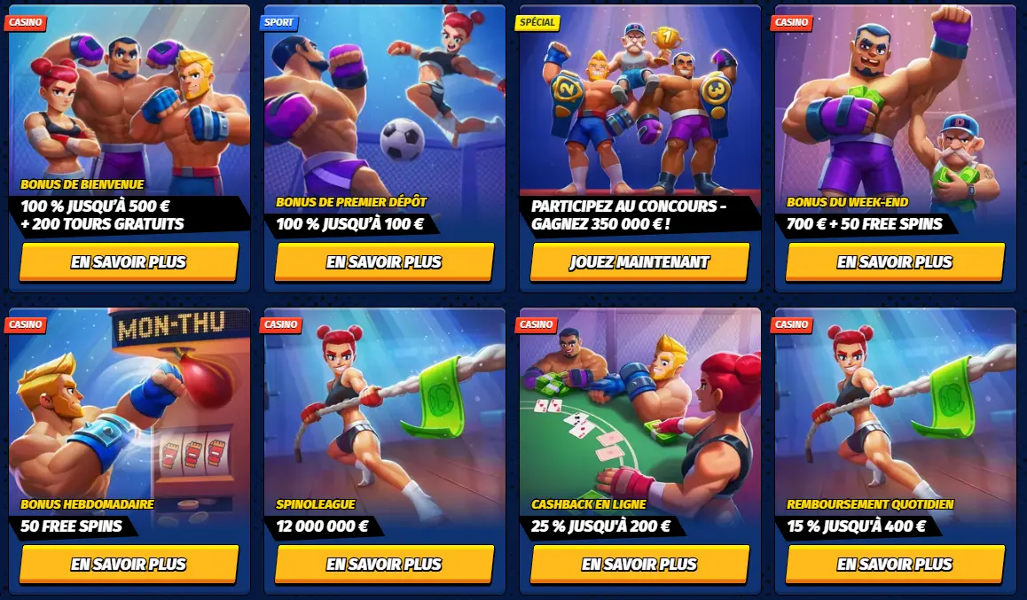 Promotions BigClash Casino — bonus de bienvenue, rechargements, cashback et campagnes récurrentes