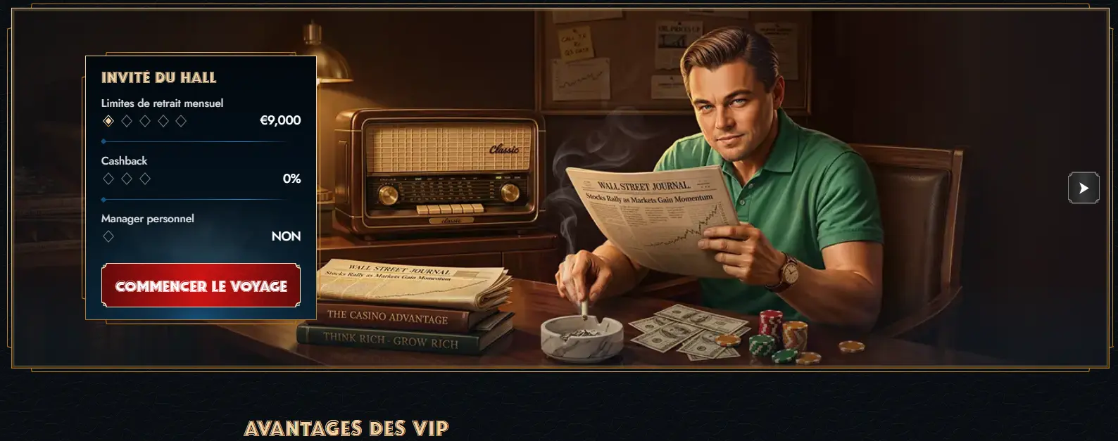 Niveaux VIP Tower Casino — de Bronze à Diamond